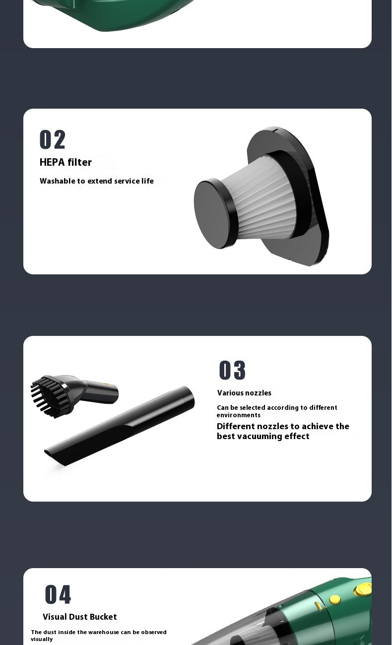 Household Small Wireless Car Vacuum Cleaner